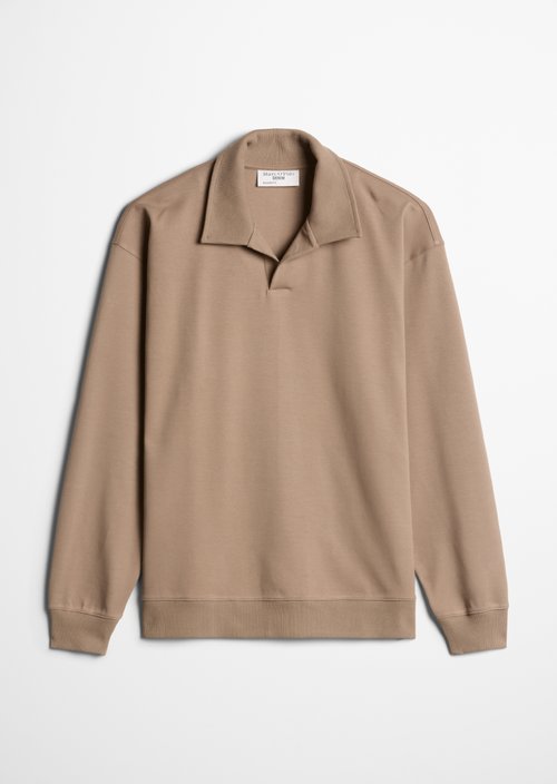 Regular-Fit Polo Sweatshirt — Cold Taupe