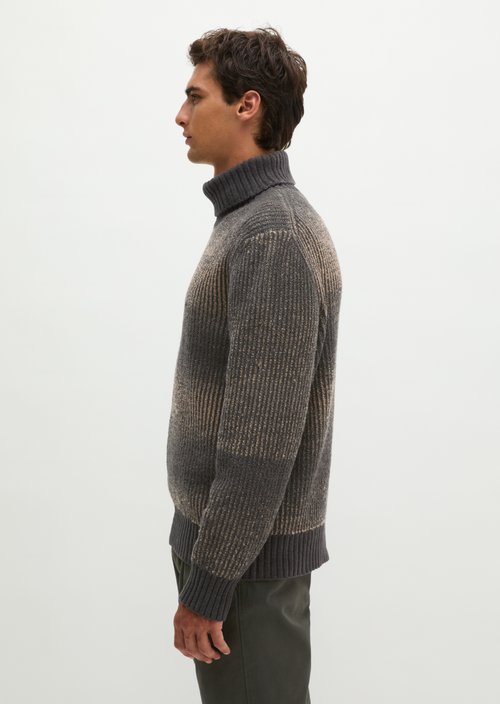 Regular-Fit Turtleneck Sweater — Dark Beige