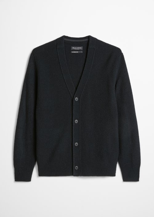 Regular-Fit Cardigan — Black