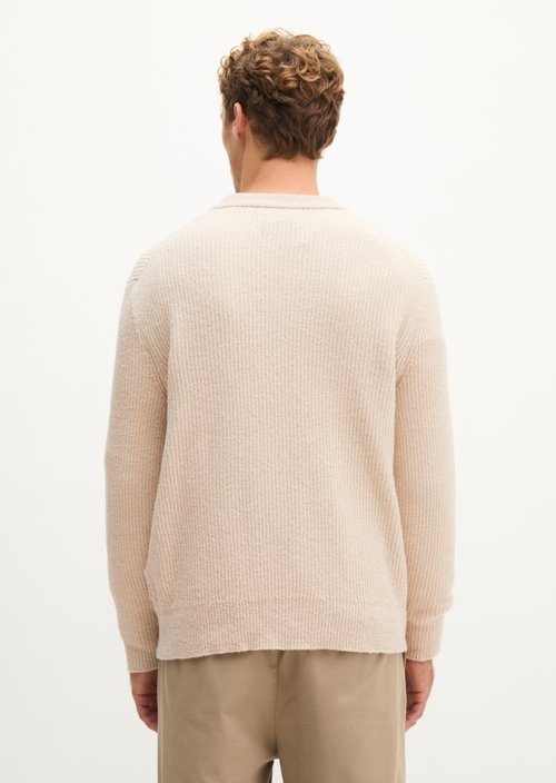 Regular-Fit Cardigan — Linen Beige (alternate view)