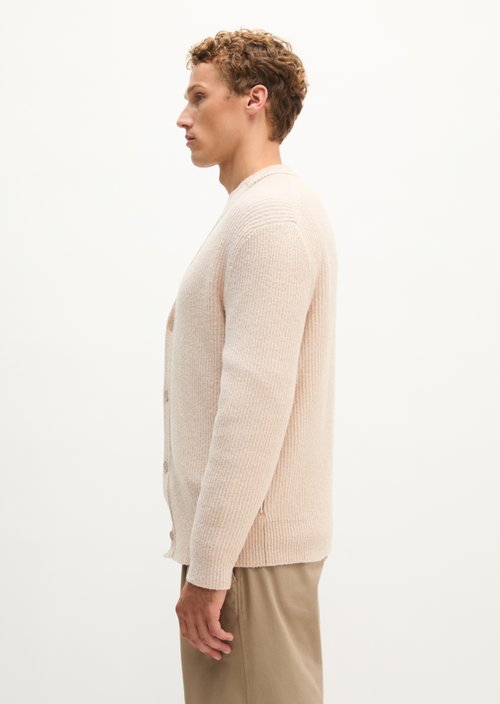 Regular-Fit Cardigan — Linen Beige