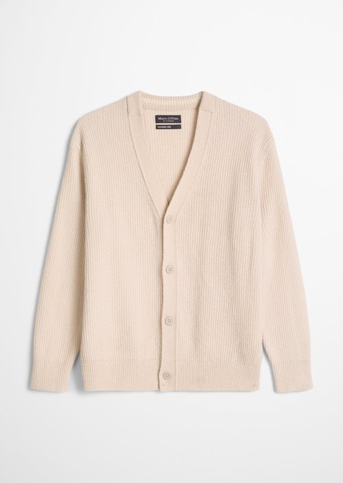 Regular-Fit Cardigan — Linen Beige