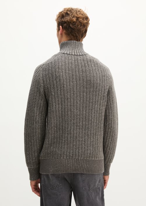 Regular-Fit Knitted Turtleneck — Dark Brown (alternate view)