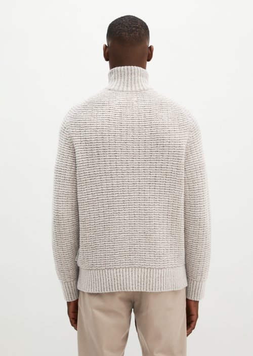 Regular-Fit Knitted Turtleneck — Medium Beige (alternate view)