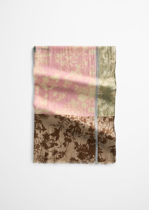 Schal mit Allover-Print — White
