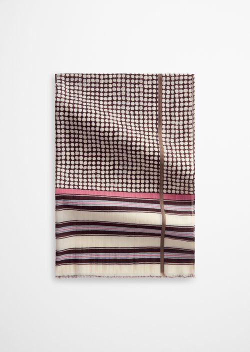 Schal mit Allover-Print — Offwhite