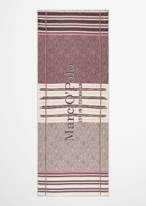 Schal mit Allover-Print — Offwhite