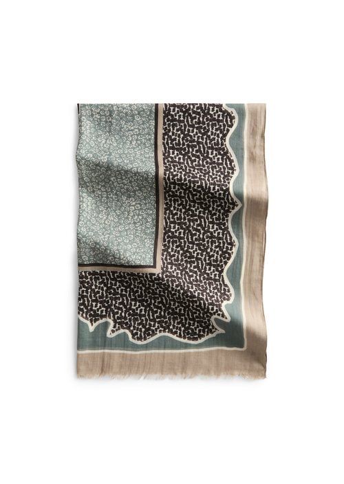 Schal mit Allover-Print — Medium Green