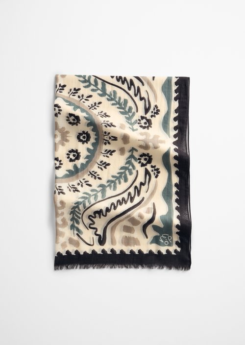 Schal mit Allover-Print — Medium Green