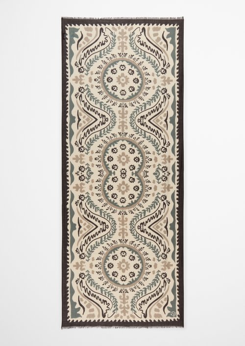 Schal mit Allover-Print — Medium Green