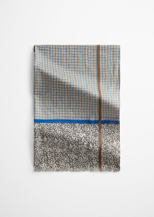 Schal mit Allover-Print — Dark Blue