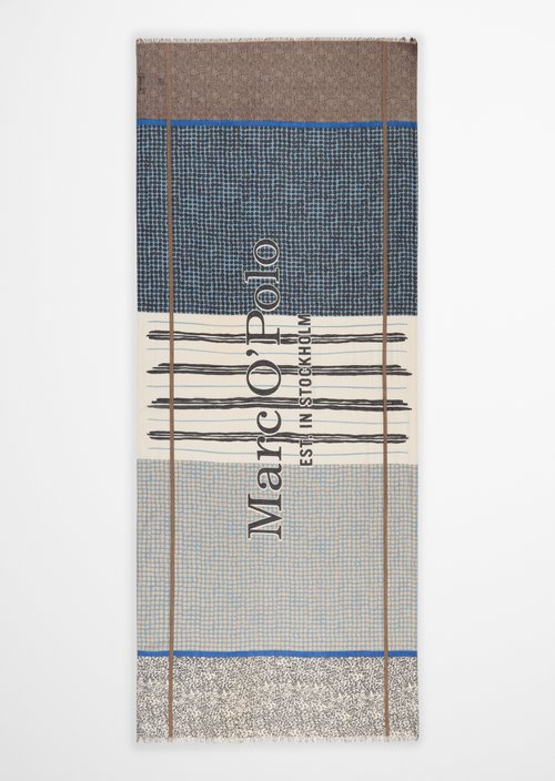 Schal mit Allover-Print — Dark Blue