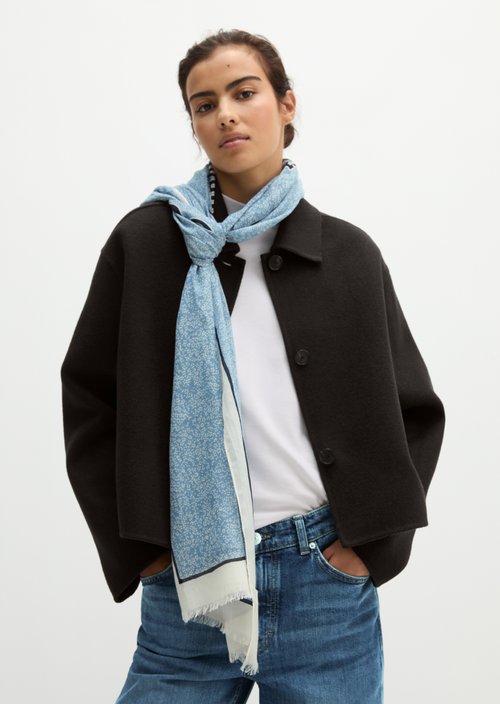 Schal mit Allover-Print — Medium Blue