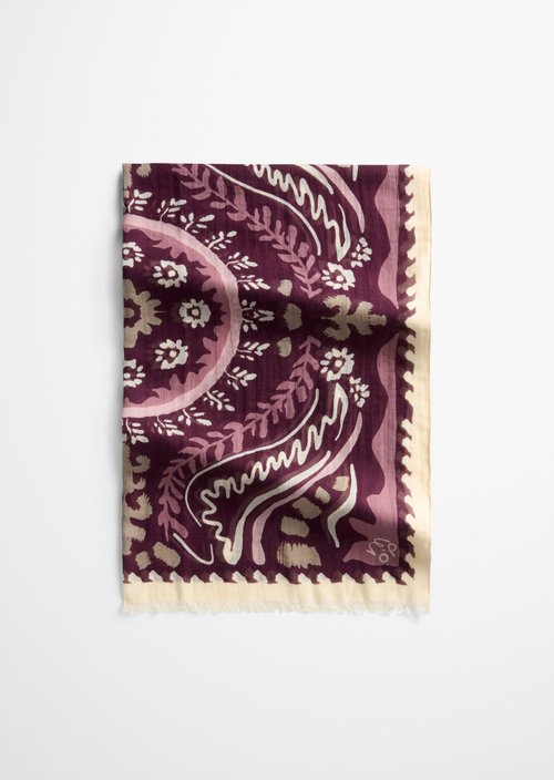 Schal mit Allover-Print — Dark Pink