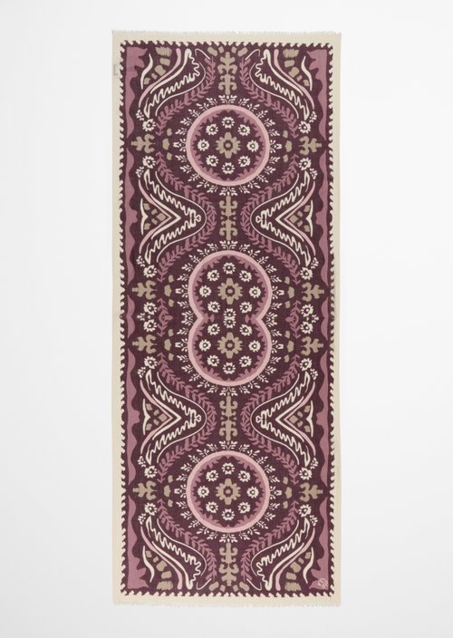 Schal mit Allover-Print — Dark Pink