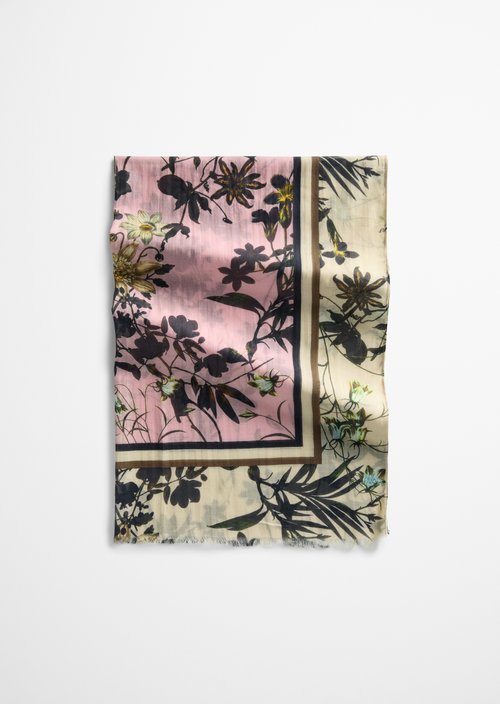 Schal mit Allover-Print — Bright Pink