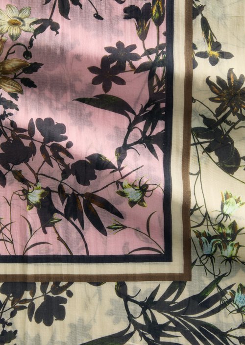 Schal mit Allover-Print — Bright Pink