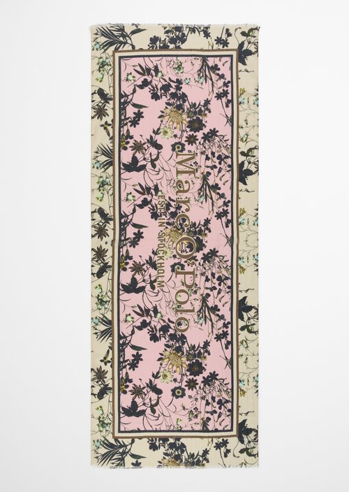 Schal mit Allover-Print — Bright Pink