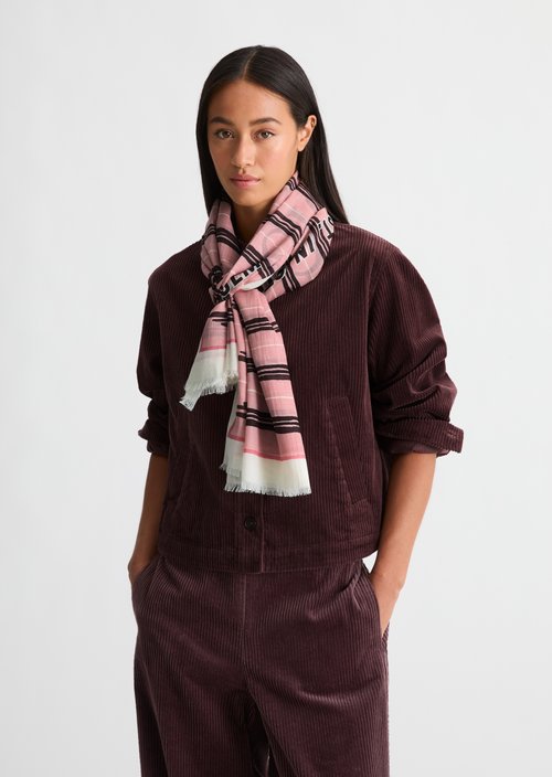 Schal mit Allover-Print — Light Pink