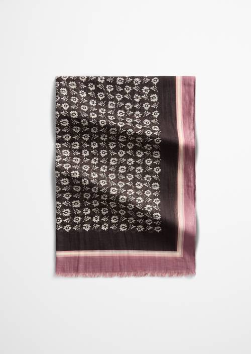 Schal mit Allover-Print Light Pink in Frontalansicht