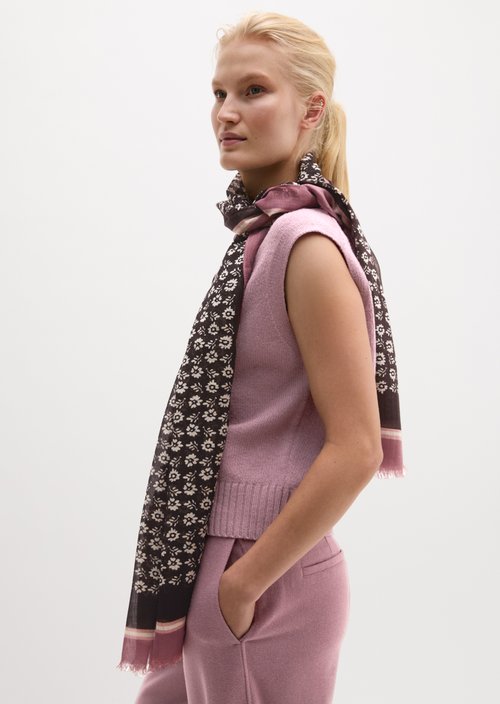 Schal mit Allover-Print — Light Pink