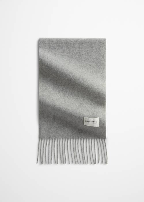 Gewebter Wollschal Fine Grey Melange in Frontalansicht