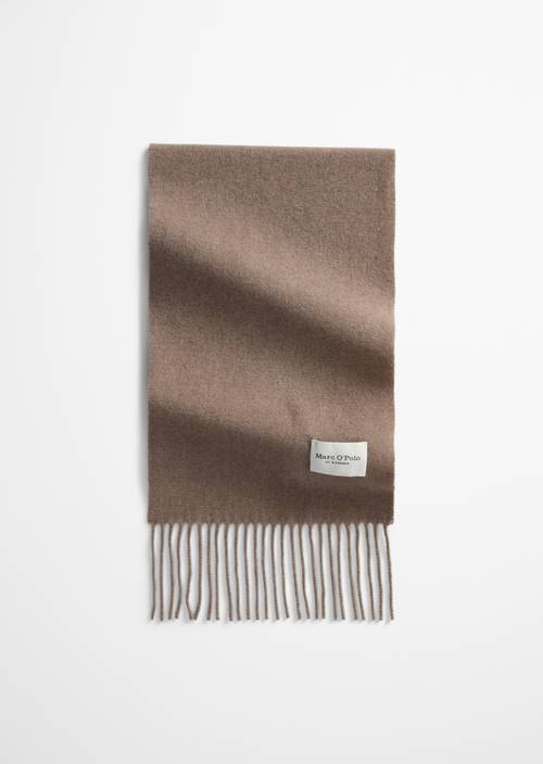 Gewebter Wollschal Stone Taupe in Frontalansicht