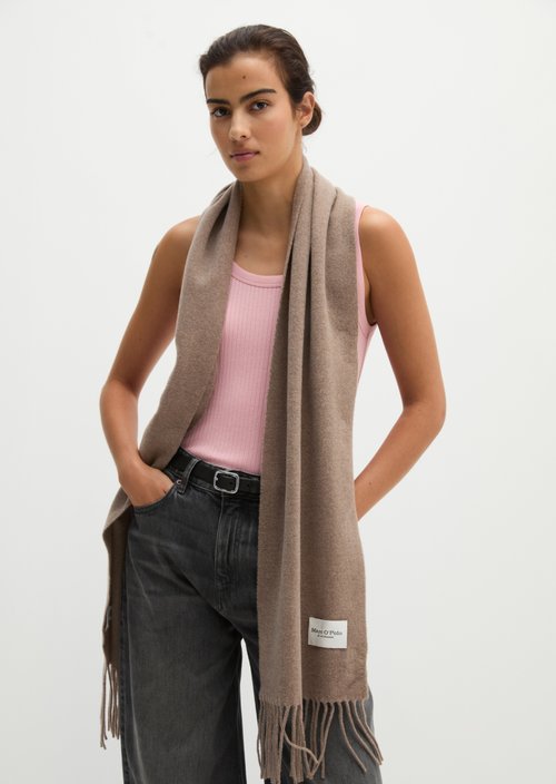 Gewebter Wollschal — Stone Taupe