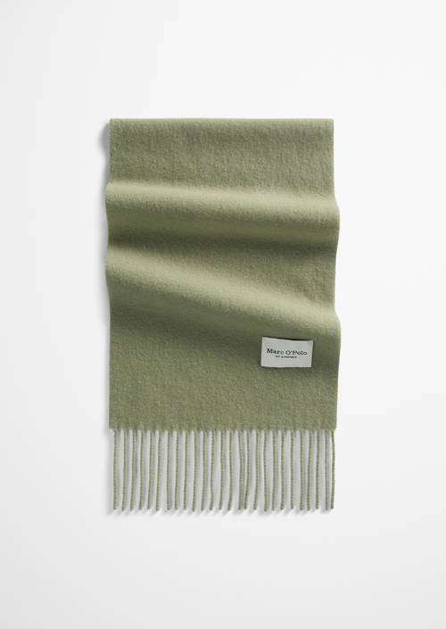 Écharpe en laine tissée Smooth Sage en vue de face