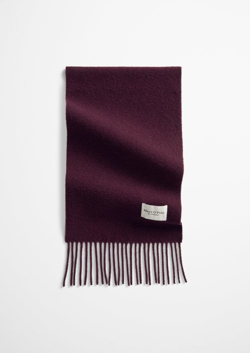 Gewebter Wollschal — Black Cherry