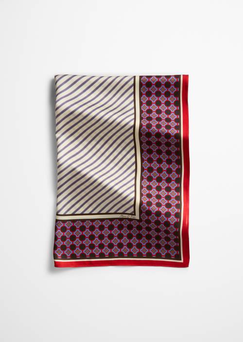 Foulard en satin Medium Red en vue de face