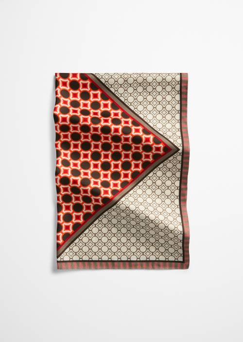 Foulard en satin Medium Orange en vue de face
