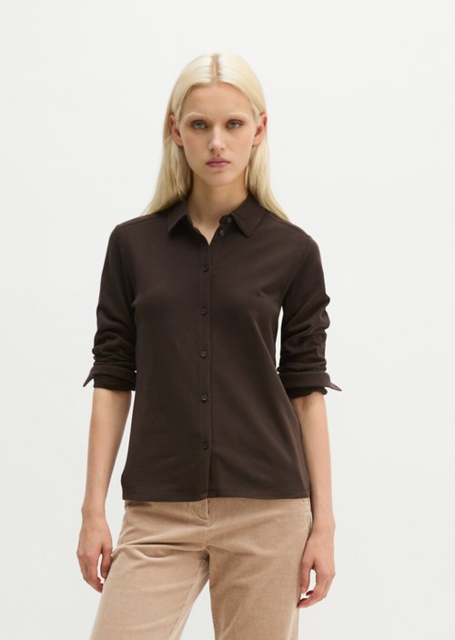 Regular-Fit Jersey Polo Shirt — Burnt Coffee
