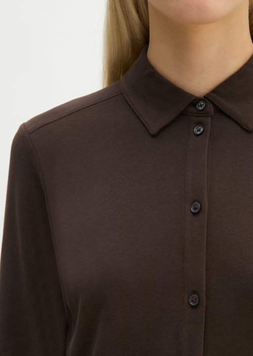 Regular-Fit Jersey Polo Shirt — Burnt Coffee