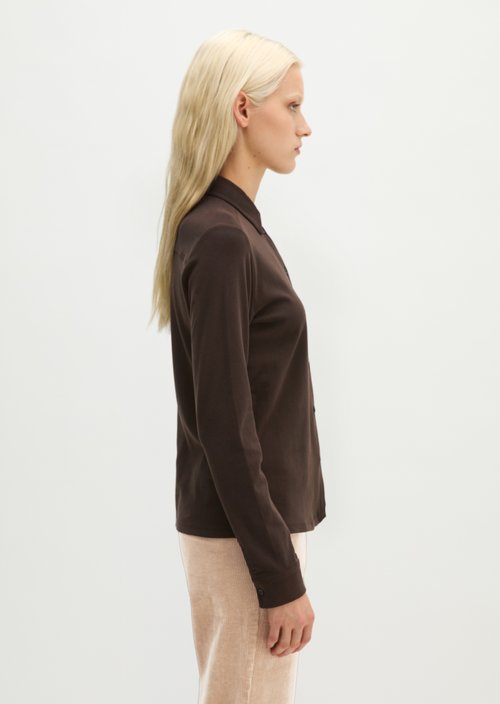 Regular-Fit Jersey Polo Shirt — Burnt Coffee