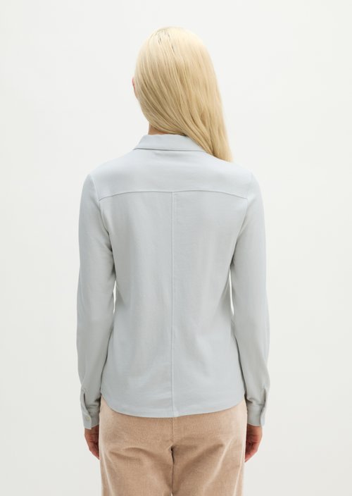 Regular-Fit Jersey Polo Shirt — Frosty Blue