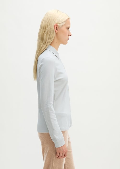 Regular-Fit Jersey Polo Shirt — Frosty Blue