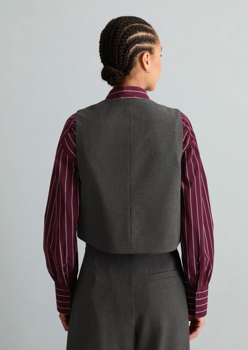 Loose-fitting suit vest — Anchor Grey Melangé