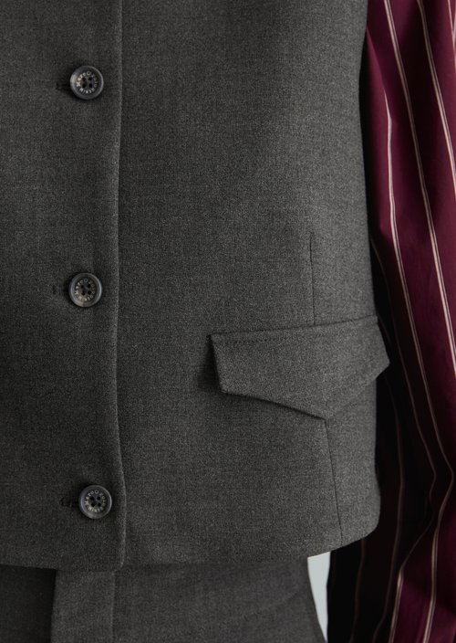 Loose-fitting suit vest — Anchor Grey Melangé