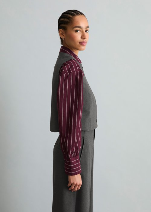 Loose-fitting suit vest — Anchor Grey Melangé