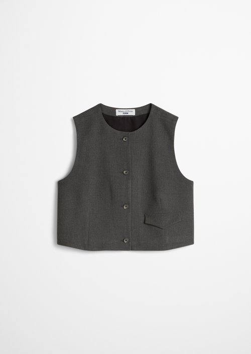 Loose-fitting suit vest — Anchor Grey Melangé