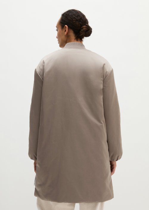 Regular aviator-style blouson coat — Stone Taupe
