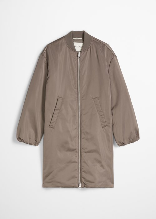 Regular aviator-style blouson coat — Stone Taupe