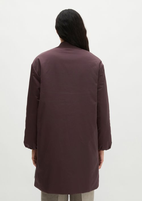 Regular aviator-style blouson coat — Black Cherry