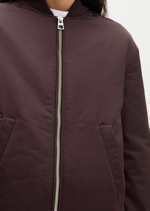 Regular aviator-style blouson coat — Black Cherry