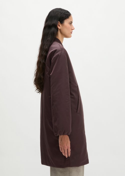 Regular aviator-style blouson coat — Black Cherry