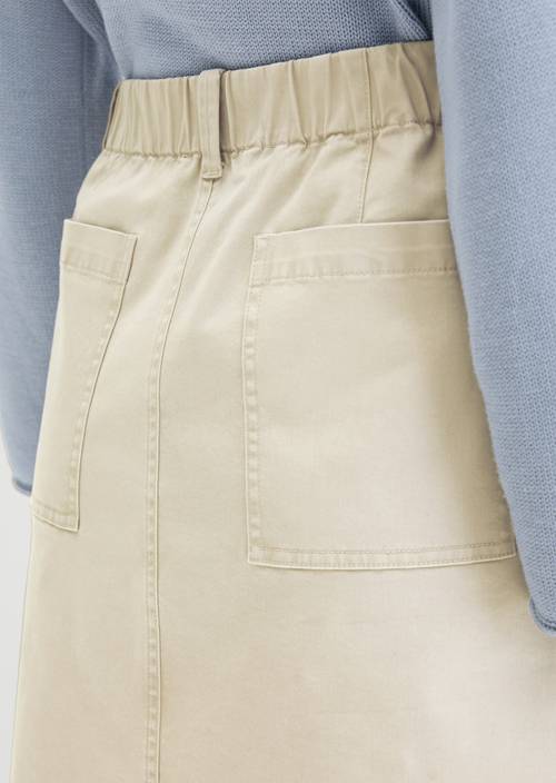 Short skirt regular Linen Beige in detail view