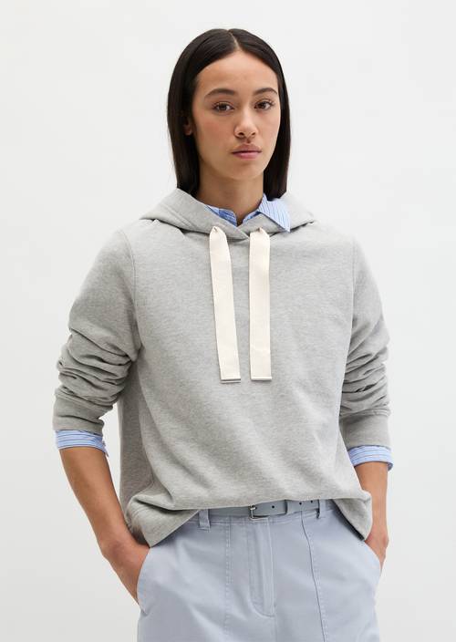 DfC Hoodie relaxed Pure Grey Melange en vue de face