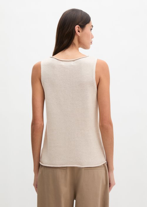 Sleeveless sweater regular — Grey Silk