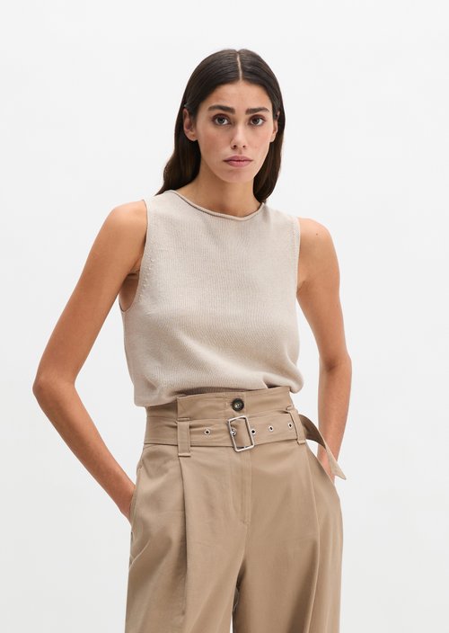 Sleeveless sweater regular — Grey Silk